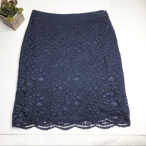 The Limited Navy Lace skirt